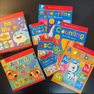 Scholastic Learning Workbooks Flashcard Sets Matching Games PRE-K Boy or Girl